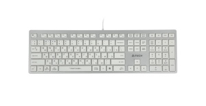цена Клавиатура A4Tech Fstyler FX50, USB, slim, ножничная, белый
