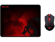 Беспроводная игровая мышь Redragon M601WL-BA, (Радиоканал/2400 dpi + ковер), Черная