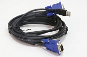 Комплект кабелей D-LINK DKVM-CU3 3 м для подключения клавиатуры и мыши (USB) и монитора