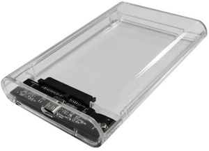 Внешний бокс для HDD/SSD AgeStar 3UB2P4C, прозрачный внешний бокс для hdd ssd agestar 3ub2p4c прозрачный