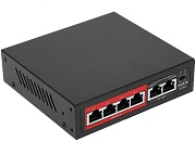 Коммутатор Netis P106C (L2) 6x100Мбит/с 4PoE+ 60W неуправляемый