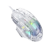 Проводная игровая мышь AULA S80, (Проводная 1.5м/7200 dpi), Прозрачная
