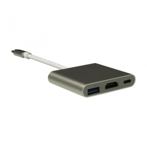Переходник USB Type C-HDMI 3 в 1 KS-is (KS-342) переходник с usb type c на hdmi ks is ks 342