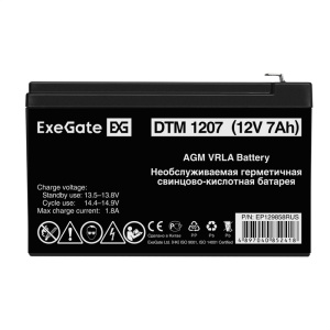 Батарея 12V/ 9,0Ah ExeGate DTM 1209, клеммы F1 ES252438RUS батарея exegate 12v 5ah exs1250 es255175rus