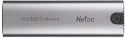 Внешний бокс для SSD M2 Netac WH51 M.2 NVMe/SATA SSD с кабелем USB3.1 Gen 2-USB-C. Цвет: серый