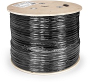 Витая пара Exegate FTP, CAT 5E, медь, 24AWG, 4 пары, катушка 305м, PE с тросом, черный (EX241488RUS)