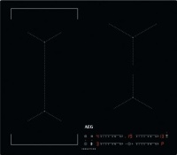 Поверхность индукционная AEG IKE64441IB (Черная / стеклокерамика / 4 конфорки / Booster / Bridge / 7.35 кВт) Чёрный