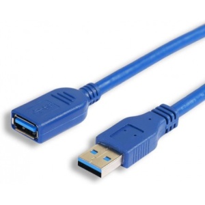 Удлинитель USB 3.0 AM - USB 3.0 AF KS-is (KS-511-5), розетка-вилка, скорость передачи до 5 Гбит/с, длина - 5 метров