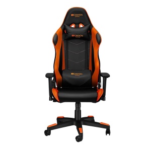 Игровое кресло CANYON Deimos GC-4 Чёрно-оранжевое, макс. вес - до 150 кг игровое кресло canyon nightfall gс 7 чёрно оранжевое газлифт 4 класса макс вес до 150 кг