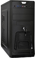 Корпус ExeGate CP-603UB-UNS500 (ATX, БП UNS500 с вент. 12см, 2*USB, аудио, черный (EX283214RUS/EX299165RUS)