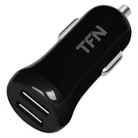 Автомобильное зарядное устройство TFN CC2U24ABK (2 USB/2.4A) черное Чёрный