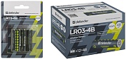 Батарейки BL4 Defender Alkaline AAA LR03-4B AAA, BL4 (цена за 4 шт.)