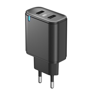 цена Сетевое зарядное устройство Olmio 38739 (2 USB/3.4A/Smart IC) черное