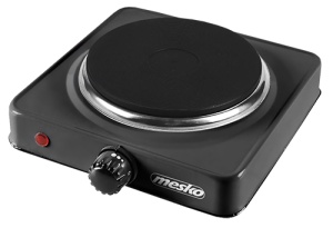 Плитка электрическая Mesko MS 6508 (1 конфорка/ чугун/ дисковый нагреватель/ мощность 1000 Вт/ черный) цена и фото