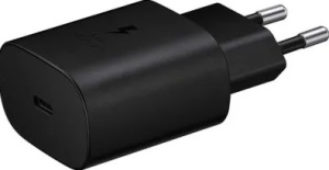 сетевое зарядное устройство для samsung ep ta800 25 вт черный Сетевое зарядное устройство Samsung EP-TA800 (Type-C/3A/25W/быстрая зарядка PD 3.0/черное)