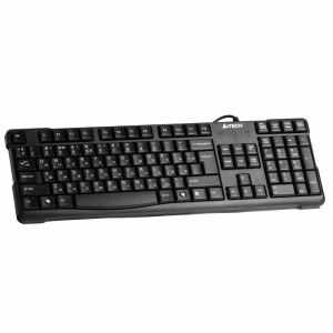 цена Клавиатура A4Tech KR-750, USB, русские буквы белые, 1,5м., черный
