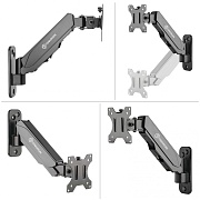 Крепление для монитора ONKRON G120 чёрный, для 13"-34", наклон 35°, поворот 180°, нагрузка до 8 кг, расстояние до стены 99-361 мм