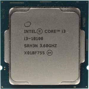 Процессор Intel Core i3-10100 Tray без кулера Comet Lake-S 3.6(4.3) ГГц / 4core / UHD Graphics 630 / 6Мб / 65 Вт s.1200 CM8070104291317 core i5 12400t oem alder lake intel 7 c6 0ec 6pc t12 performance base 1 80ghz pc turbo 4 20ghz max turbo 4 20ghz uhd 730 l2 7 5mb cache 18m