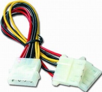 Кабель питания Molex - Molex (x2) GEMBIRD (CC-PSU-1), вилка - розетка, длина - 0.15 метра