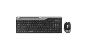 цена Комплект клавиатура+мышь беспроводная A4Tech Fstyler FB2535C, черный/серый