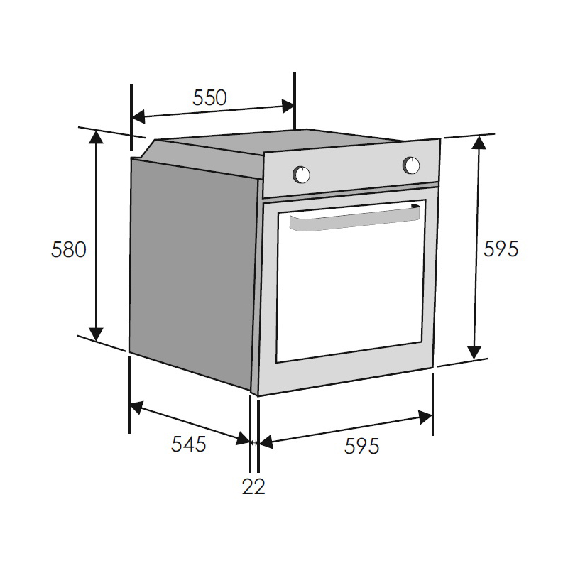 Духовой шкаф Candy FCS100W (Smart / 71 л / до 245 °C / Белый, эмаль / Гриль / Рельефные направляющие / A)