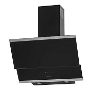 Вытяжка наклонная KRONA IRIDA 600 black sensor (863 м³/ч / 125 Вт / LED освещение 2x3 Вт / ширина - 59.6 см / чёрное стекло)