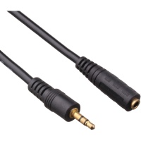 Удлинитель 3.5 mm jack - 3.5 mm jack ExeGate (EX-CCA-423-2.0), вилка-розетка, длина - 2 метра Чёрный