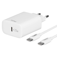 Сетевое зарядное устройство TFN WC14 + кабель Type-C (USB Type-C/ 3A/ 25W/ белое)