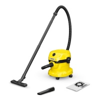 Пылесос Karcher WD 2 Plus V-12/4/18 1.628-000.0 (1000 Вт, мусоросборник 12 л, влажная уборка, желтый)