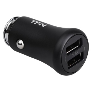 Автомобильное зарядное устройство TFN Rapid+ CCRPD01 (2 USB/15W/3.1A) черное автомобильное з у tfn rapid qc pd 20w black tfn ccrpd18w03