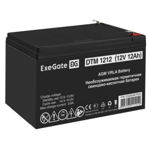 Батарея 12V/12Ah ExeGate DTM 1212 (12V 12Ah, клеммы F2) EX282967RUS