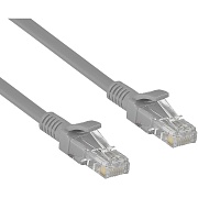 Патч-корд ExeGate PVC 2м, UTP, cat.5e, медный, серый