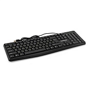Клавиатура ExeGate Smart K120 (USB, полноразмерная, влагозащищенная, 104кл., Enter большой, длина кабеля 1,6м, черная, RTL)