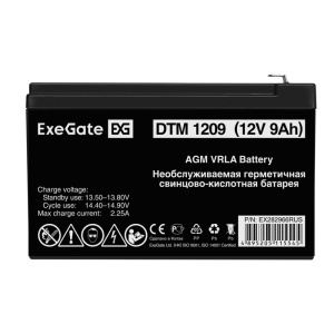 Батарея 12V/ 9,0Ah ExeGate DTM 1209, клеммы F2 EX282966RUS батарея exegate 12v 5ah exs1250 es255175rus