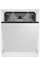 Машина посудомоечная встраиваемая 60 см Beko BDIN38530A (15 комплектов / 3 полки / расход воды - 9,5 л / Луч на полу / Внутренняя подсветка / А+++)