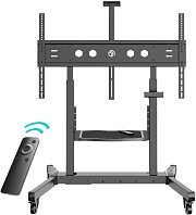 Мобильная стойка для ТВ ONKRON TS1991 eLift чёрный, для 50"-100", нагрузка до 130 кг, регулировка высоты - 1130 - 1600 мм, моторизированная