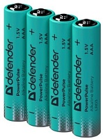 Батарейки BL4 Defender PowerPulse алкалиновая LR03-4BL AAA, BL4 (цена за 4 шт.)