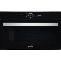 Микроволновая печь встраиваемая Whirlpool AMW 730/NB (Чёрное стекло / 31 литр / ширина - 59,5 см / 1000 Вт / Гриль 800 Вт / JetDefrost 3D)