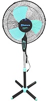 Вентилятор напольный Sakura SA-11BR ( 40 Вт / скоростей 3 / диаметр 40 см / чёрный/мятный)