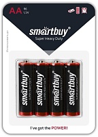 Батарейки BL4 Smartbuy R6/4B (48/960) (SBBZ-2A04B) солевая BL4 (цена за 4 шт.)