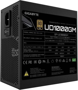 Блок питания Gigabyte 1000W GP-UD1000GM, активный PFC, 80 PLUS Gold, отстегивающиеся кабели блок питания xilencе 1250w 80 gold performance x series atx 2 4 apfc 20 4 pin 4 4 pin x2 cpu 8 sata 6 2 pin x8 pci e xp1250mr9 xn078