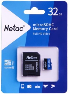 Память micro Secure Digital Card 32Gb class10 Netac / c адаптером SD [NT02P500STN-032G-R] фотографии