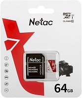 Память micro Secure Digital Card  64Gb Netac ECO / c адаптером SD / NT02P500ECO-064G-R/