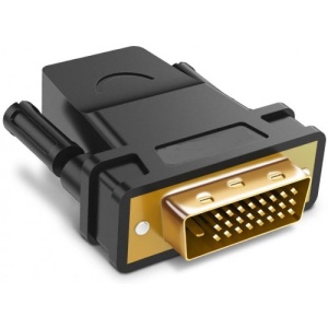 Переходник DVI-D - HDMI 1.4 KS-is (KS-470), вилка-розетка аксессуар ks is dvi i 29m vga 15f ks 469 адаптер для компьютера ноутбука видеокарты с портом монитора проектора черного цвета