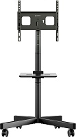 Мобильная стойка для ТВ ONKRON TS1137 чёрный, для 23"-60", нагрузка до 40 кг, регулировка высоты - 980 - 1310 мм