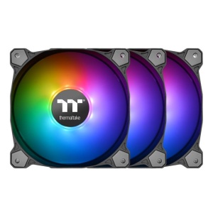 Комплект вентиляторов Thermaltake Pure Plus 12 RGB Premium Edition (CL-F063-PL12SW-A) 120x120,USB,500~1500 RPM,25.8dB(A),чёрный,подсветка RGB,2 шт