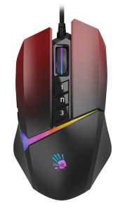 Мышь A4Tech Bloody W60 Max Optical игровая (10000 DPI), черно-красная мышь a4tech bloody p91 pro usb