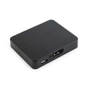 Разветвитель HDMI интерфейса GEMBIRD (DSP-2PH4-03) 2 порта, HDMI 1.4, разрешение до 4K переключатель hdmi интерфейса gembird dsw hdmi 53 5 портов hdmi 1 4 разрешение до 4k x 2k можно использовать как 25 метровый hdmi удлиннитель