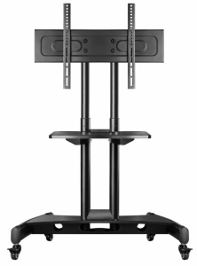 цена Мобильная стойка для ТВ ONKRON TS2551 чёрный, для 32-55, нагрузка до 28 кг, регулировка высоты - 900 - 1500 мм