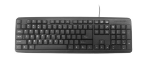 Клавиатура GEMBIRD KB-U-103, Только английские буквы, Standard keyboard, USB, черный клавиатура проводная thermaltake argent k5 usb серебристый